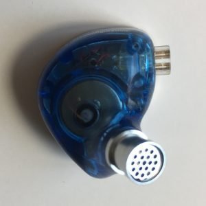 a contoured earbud with a long nozzle