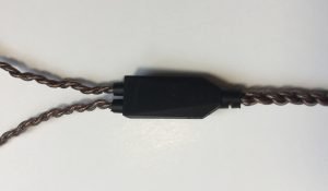 an older stock KZ earphone cable joint
