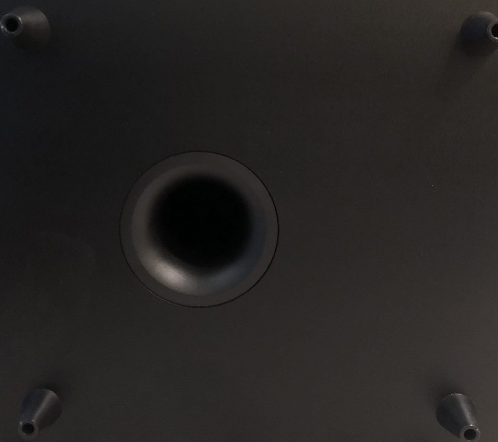 Dayton Audio Sub 1200 bottom firing port view from beneath