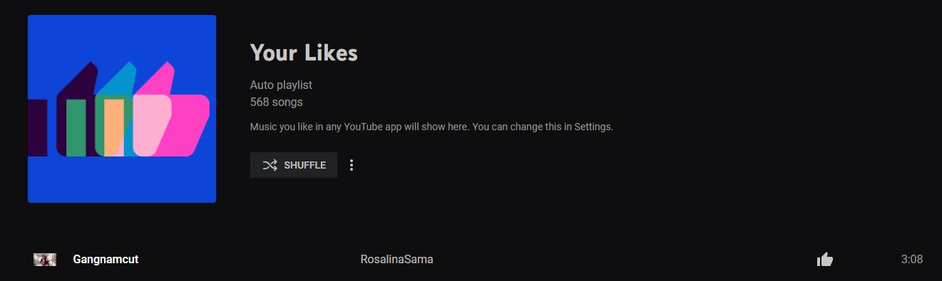 liked songs on youtube sync to your likes playlist