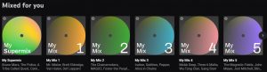 youtube music makes many personalized mixes