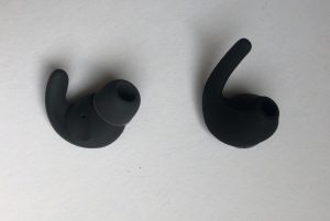 examples of a standalone and addon earbud wingtip