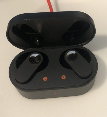 OnePlus Nord Buds true wireless earbuds charging up