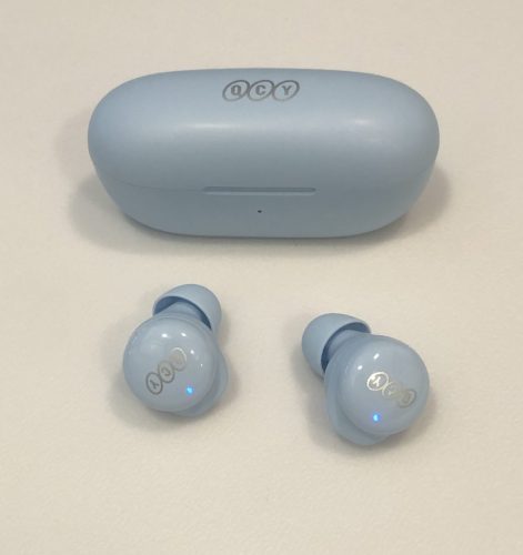 QCY T17 true wireless earbuds case and earbuds