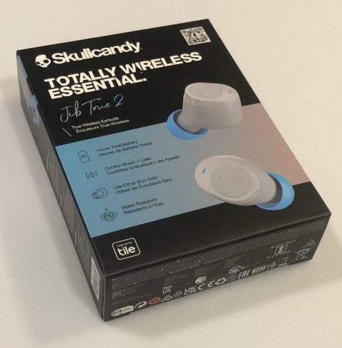 Skullcandy Jib True 2 wireless earbuds box on arrival
