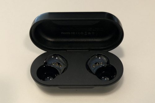 TOZO T12 2022 wireless earbuds charging and carrying case open inside