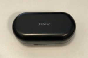 TOZO T12 2022 wireless earbuds charging and carrying case top
