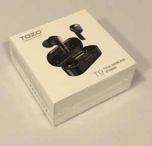 TOZO T9 box on arrival