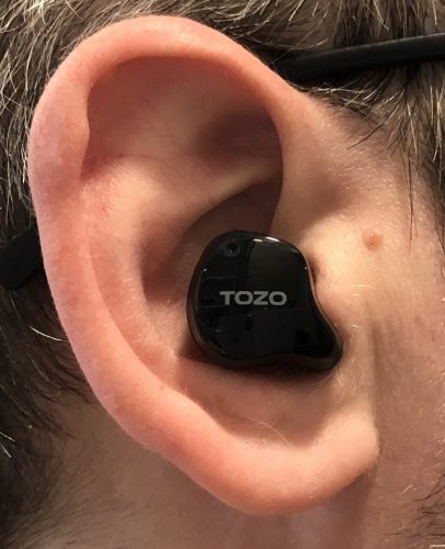 TOZO crystal buds in ear fit