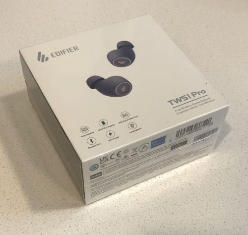 Edifier TWS1 Pro earbuds box on arrival