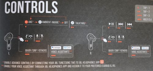 JBL Tune 230NC touch control schematic