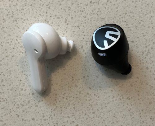 QCY T13 vs SoundPEATS Free2 Classic earbud back