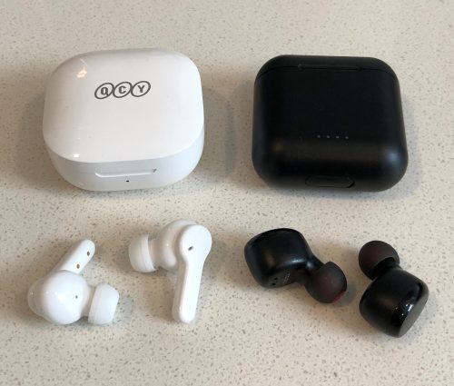 QCY T13 vs TOZO T6 case and earbuds