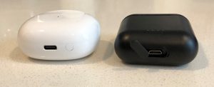 Soundcore Life P2i vs TOZO T6 case side