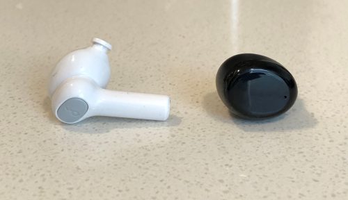 Soundcore Life P2i vs TOZO T6 earbud back