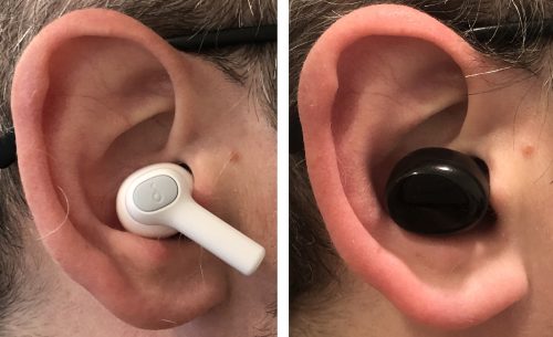 Soundcore Life P2i vs TOZO T6 earbud in ear fit