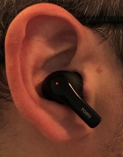 TOZO A2-Mini earbud in ear fit