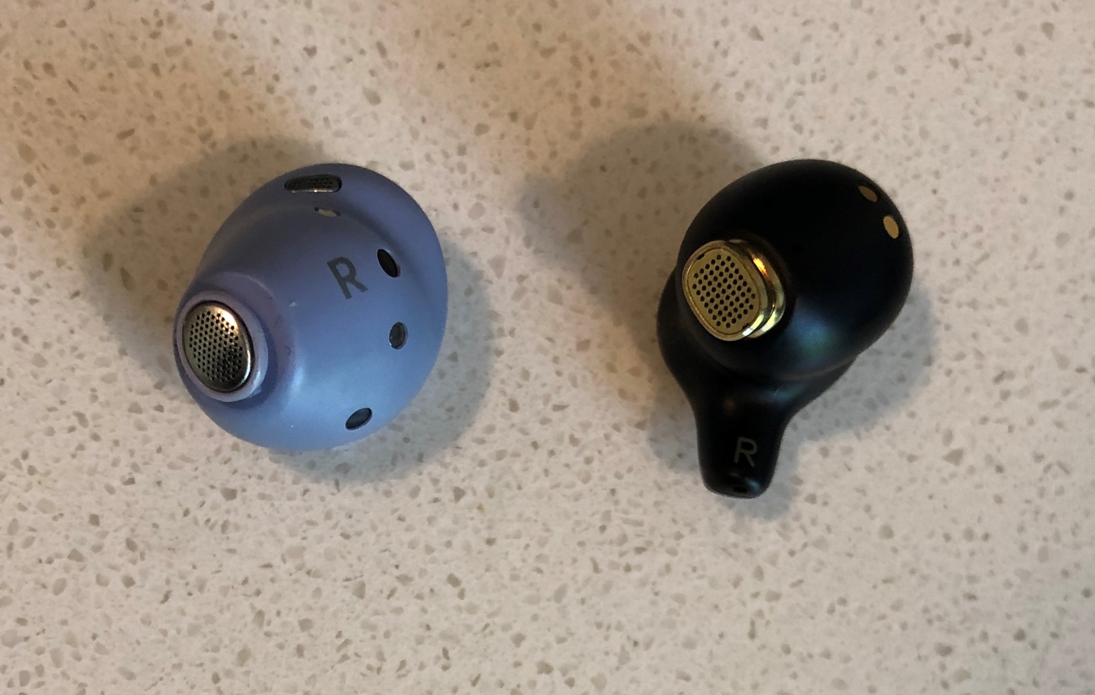 Galaxy Buds Pro vs Golden X1 earbud front