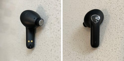 SoundPEATS life earbud front and back