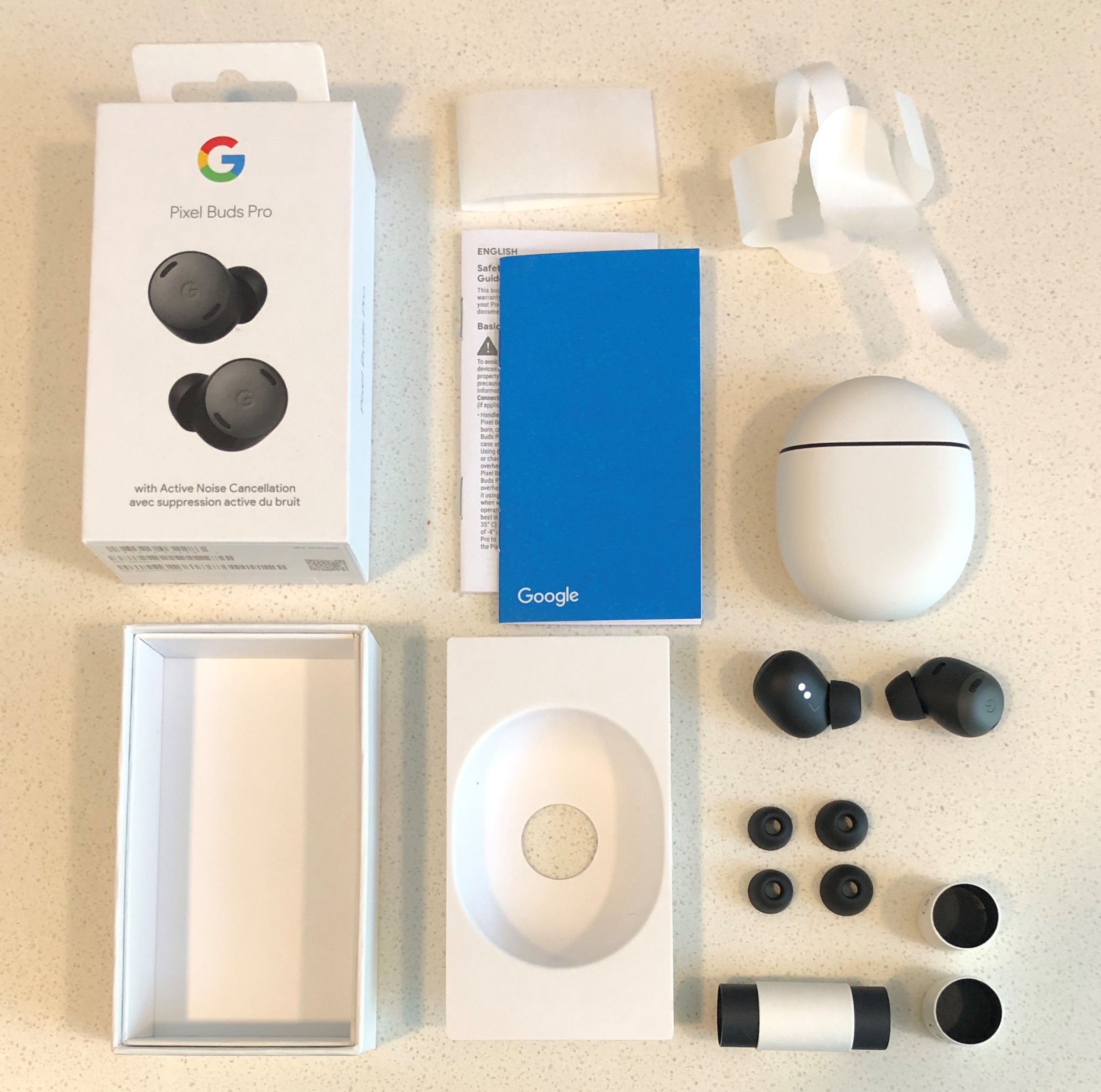 Google Pixel Buds Pro out of the box accessories