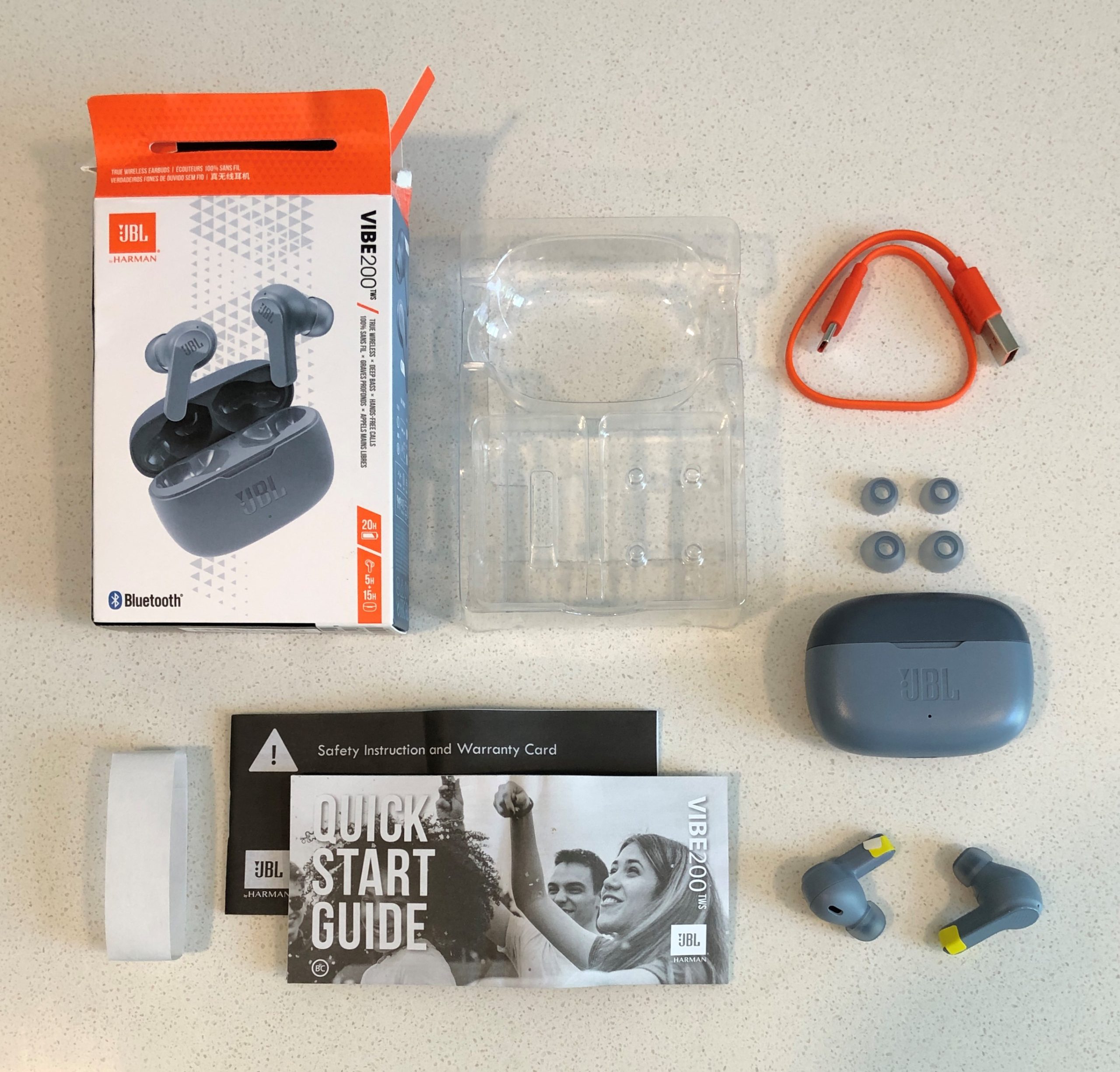 JBL Vibe 200TWS included accessories