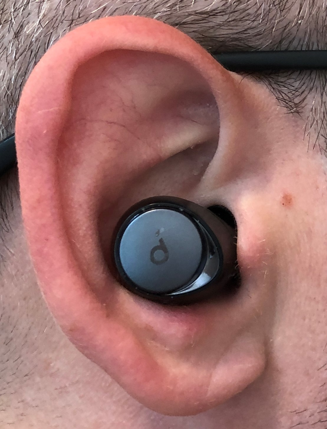 Soundcore Space A40 earbud in ear fit