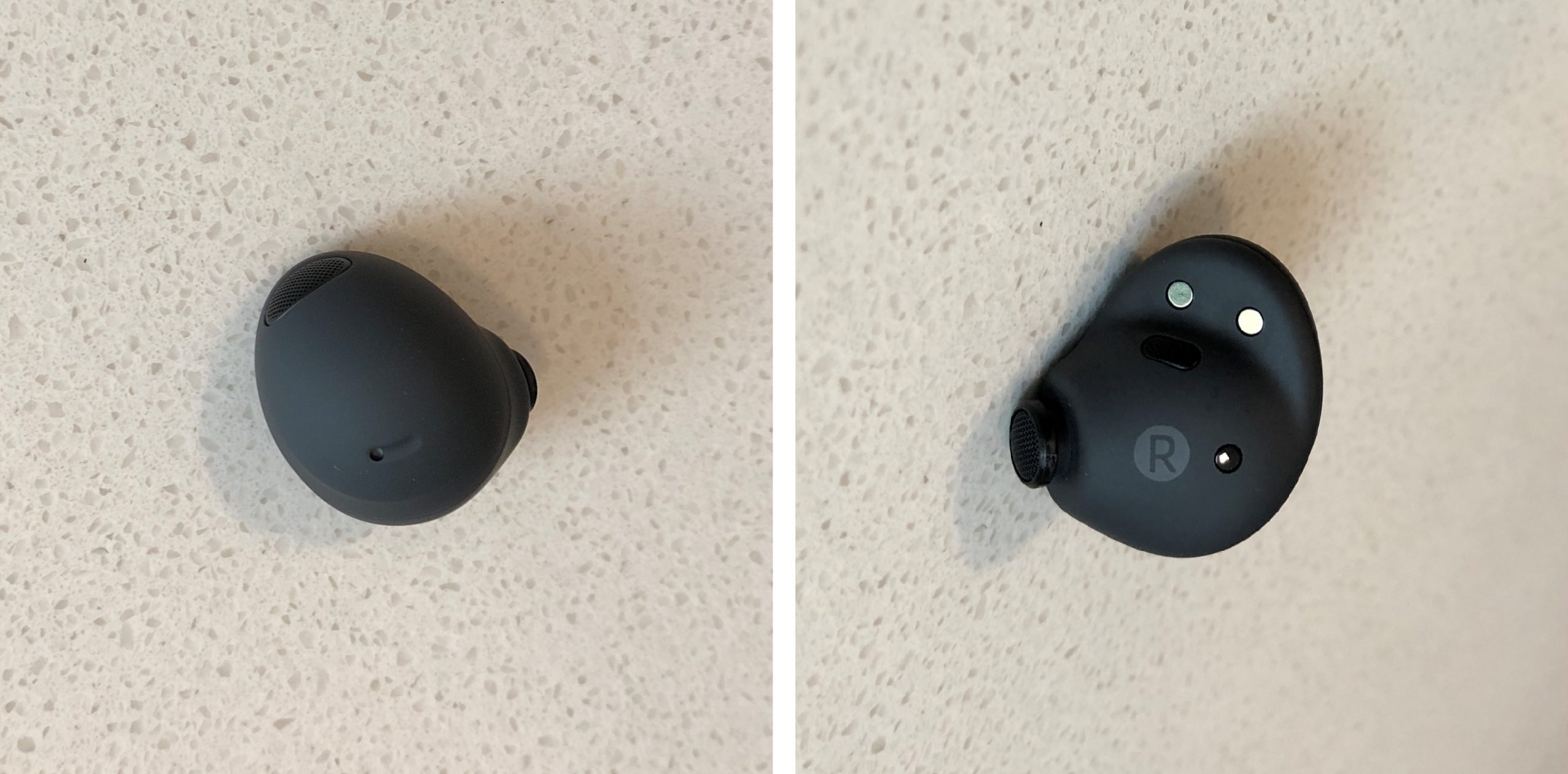 Samsung Galaxy Buds2 Pro earbud front back