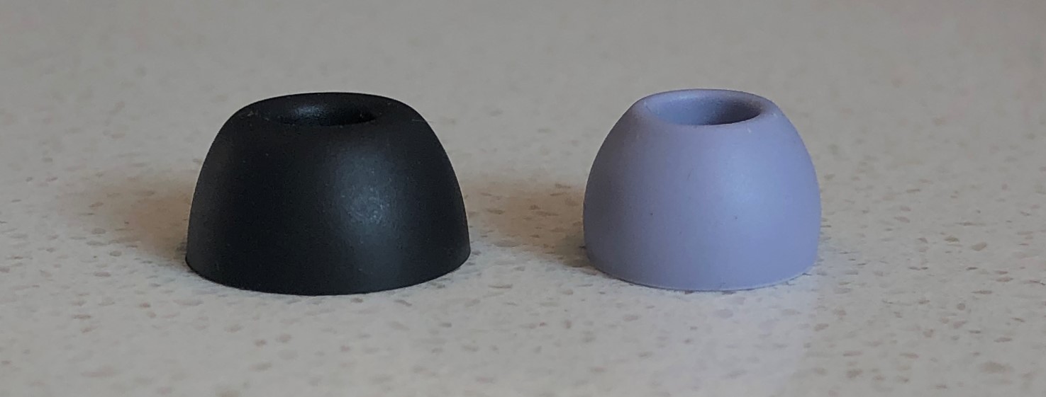 Samsung Galaxy Buds2 Pro vs Buds Pro earbud tip side view