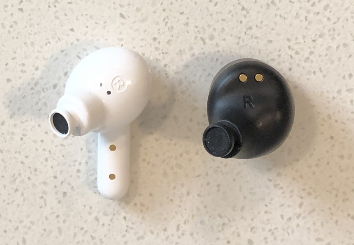 QCY T13 vs Soundcore A20i earbud front